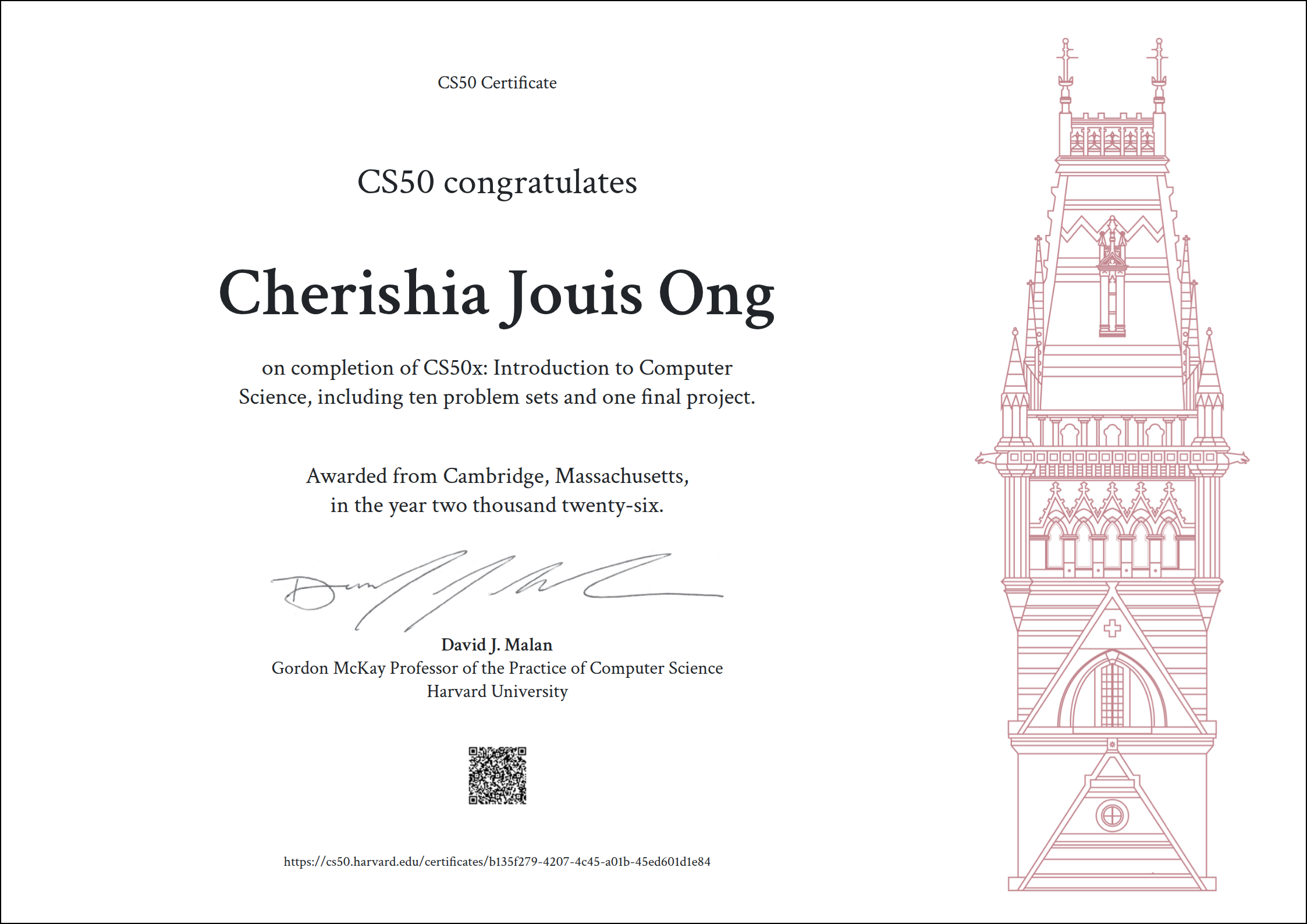 CS50x Certificate